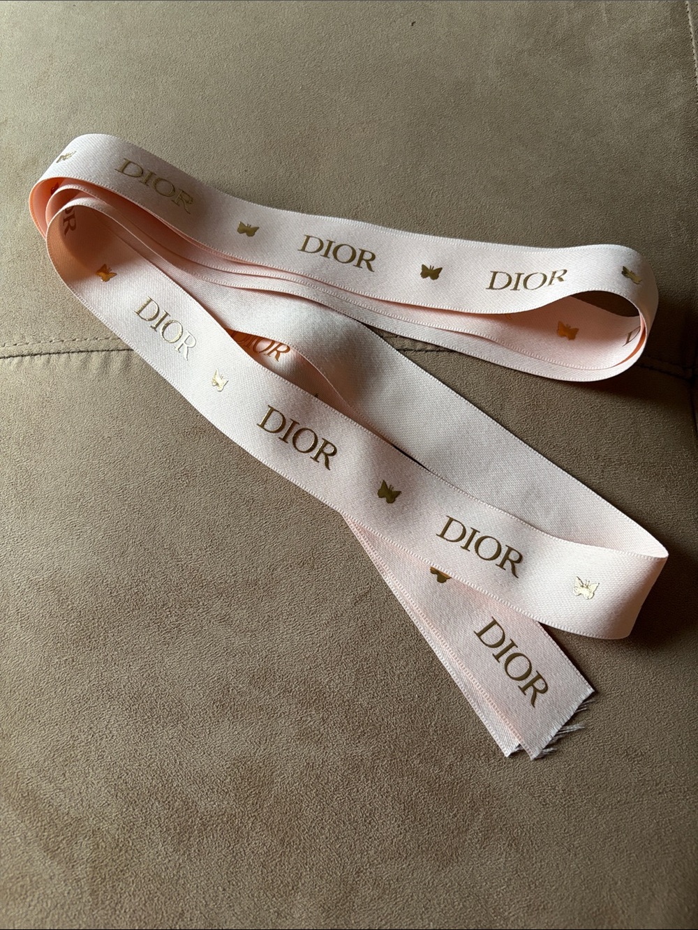 Dior Pale Pink Branded Ribbon 86” long